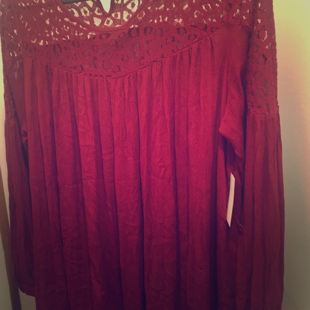 Boho red dress